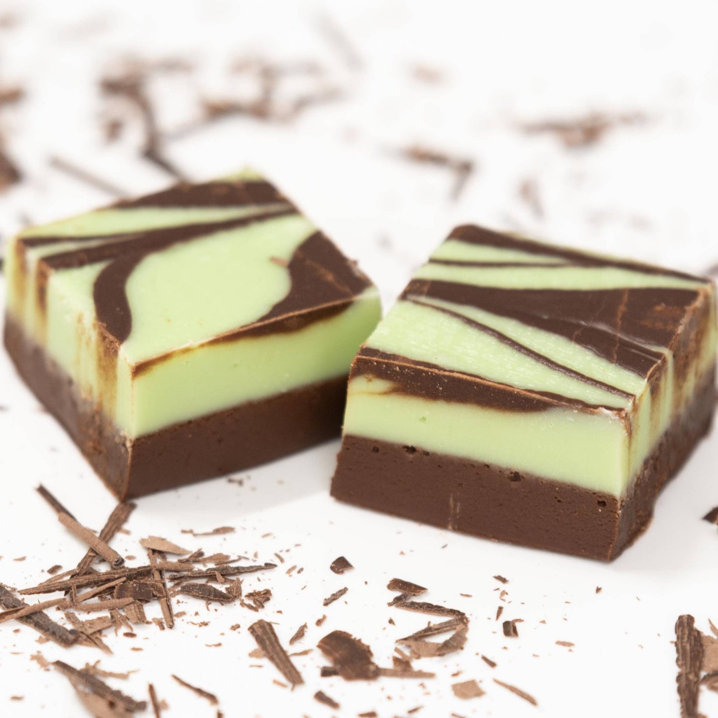 Mint Chocolate Swirl Fudge