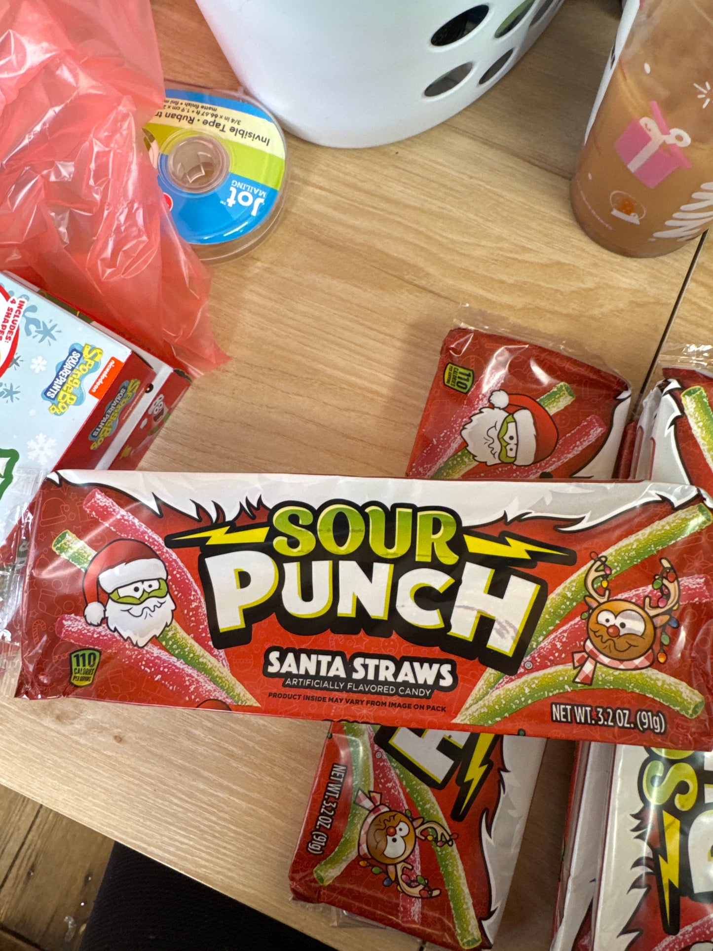 Sour punch Santa straws