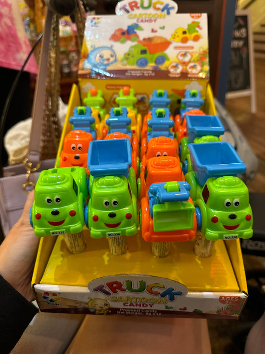 Pull back truck with candy