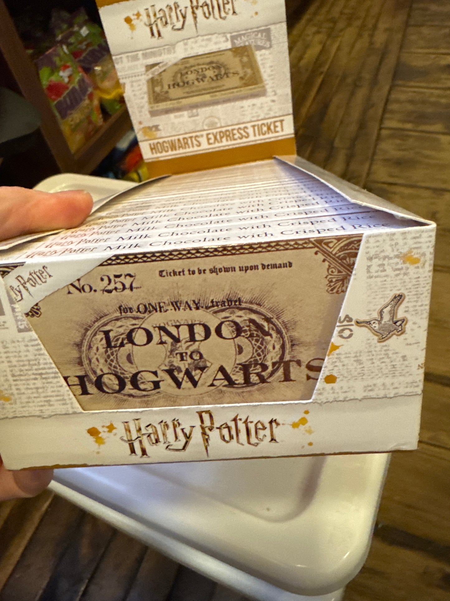 Hogwarts chocolate ticket