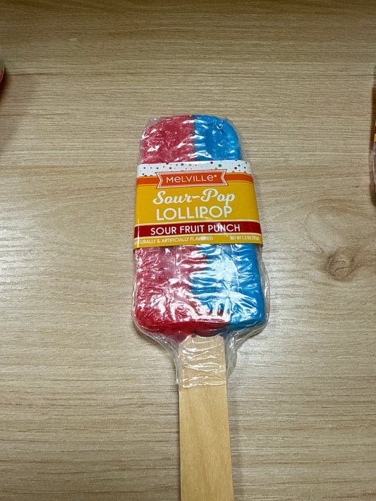 Sour-Pop Sour Fruit Punch Lollipops