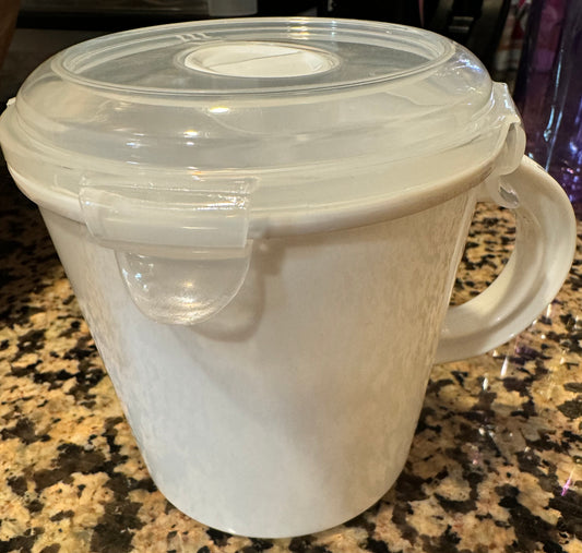 1/2 pound reusable soup mug- empty