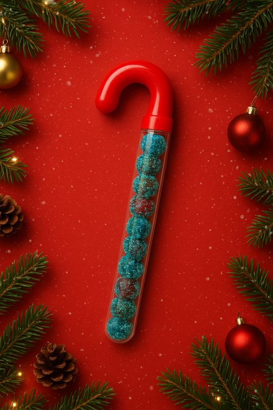 Holiday candy cane 4 or 8 ounce Extreme Sour Gushers