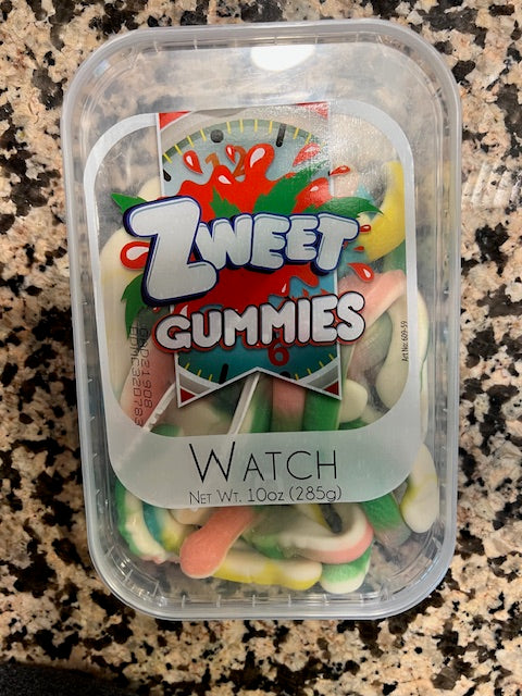 Zweet Brand Gummy Watches 10 oz Container