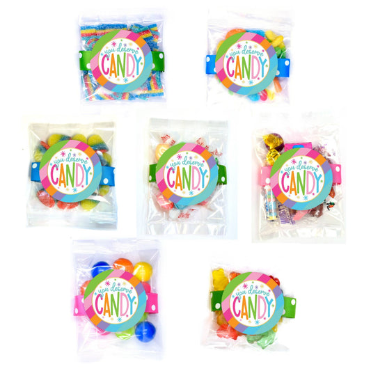 Candy Bags - Bright Stripe You Deserve...