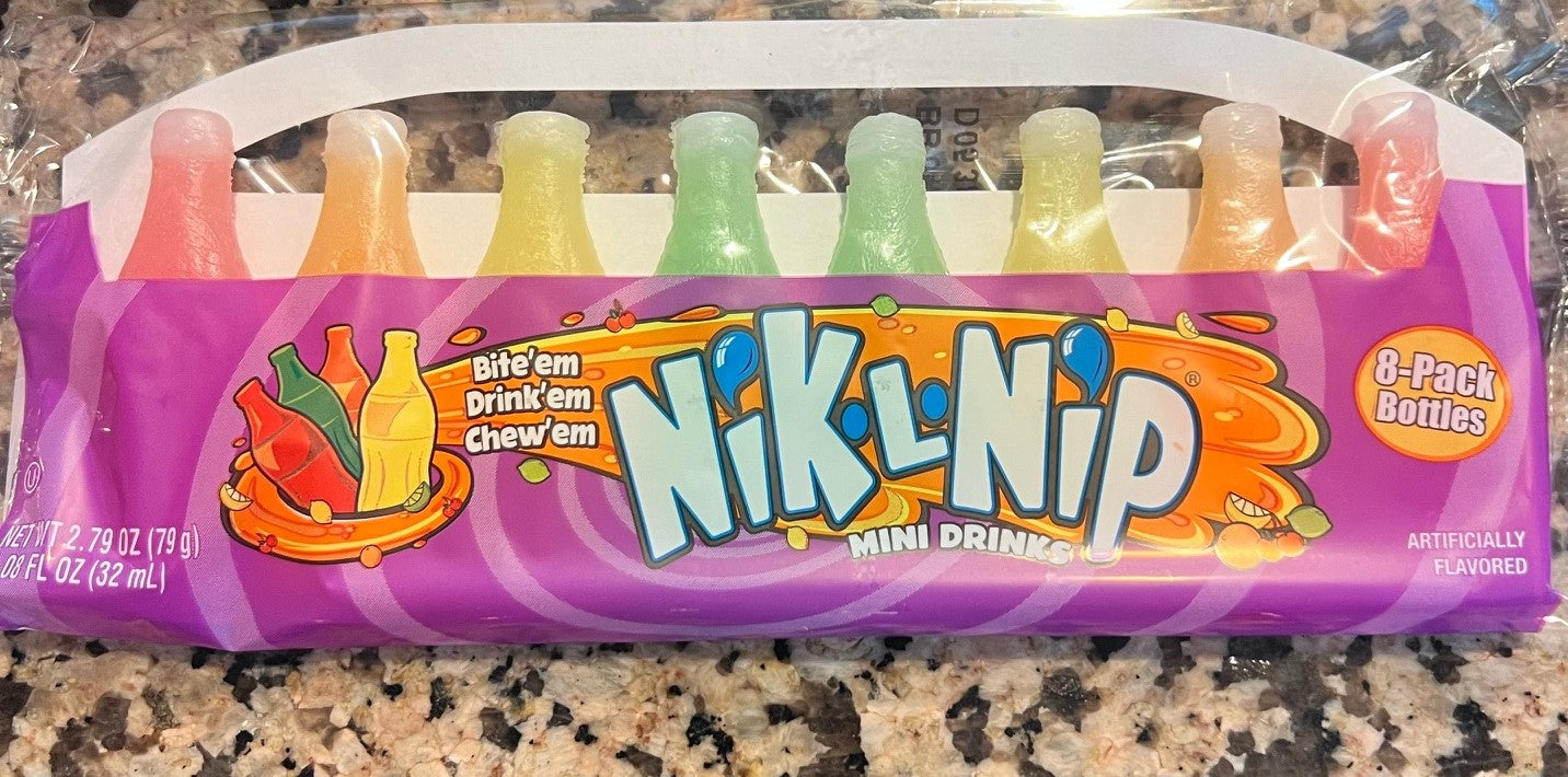 Nik L Nip Mini Drink Wax Bottle 1 package of 8