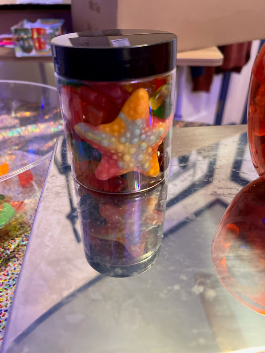 Plastic jar with 1/4 Pound Pick and Mix