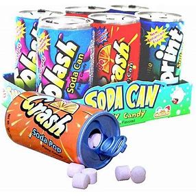 Fizzy Candy Mini Soda Cans 6 pack