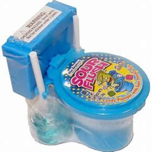 Sour Flush Candy Toilet with Lolipop Plunger and Powdered candy